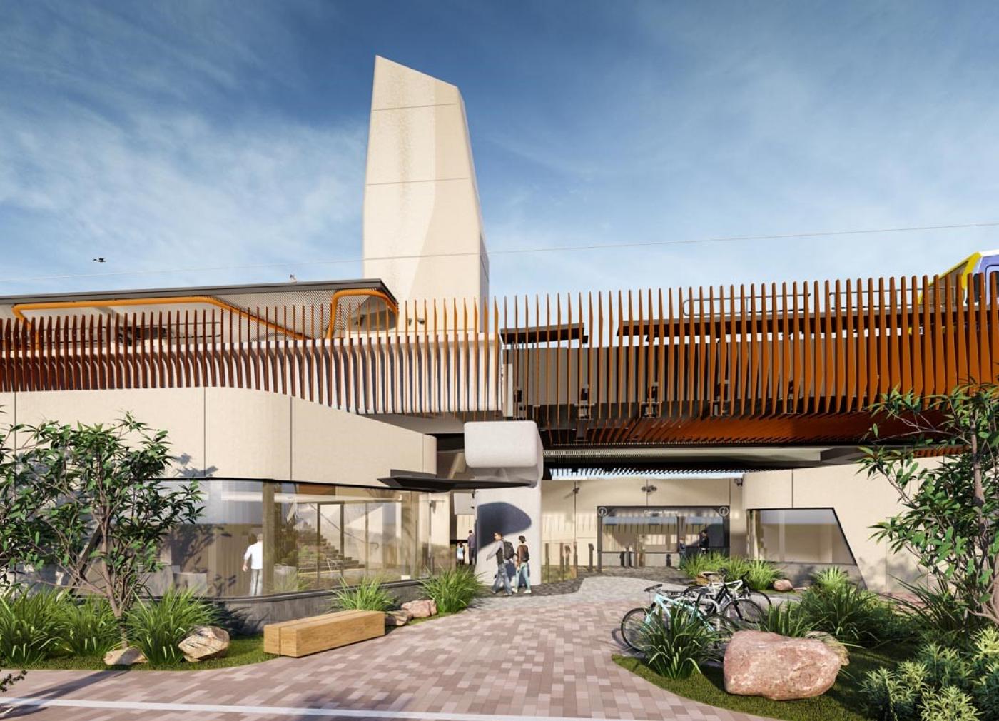 Framing made from TRUECORE<sup>®</sup> steel underpins the form and function of Victoria’s new ground breaking rail stations