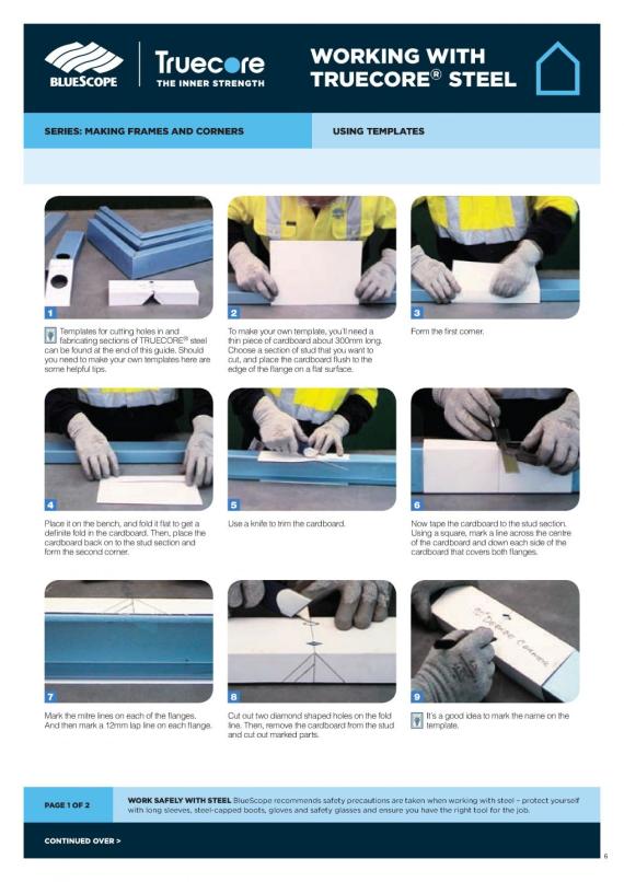 Working with TRUECORE steel Making frames and corners using templates thumbnail