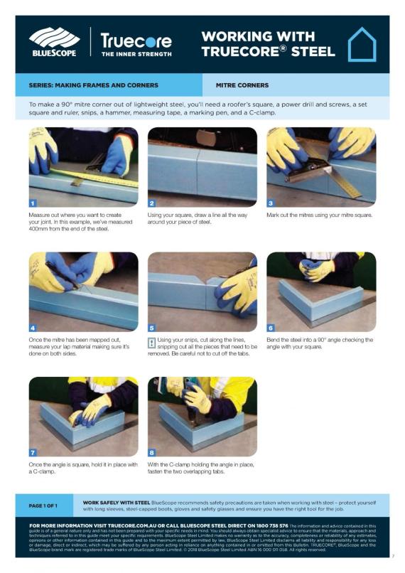 Working with TRUECORE steel Mitering corners thumbnail